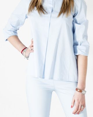 Camicia a manica lunga colore azzurro