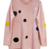 MAGLIONE CON POIS COLLO TONDO COLORE ROSA