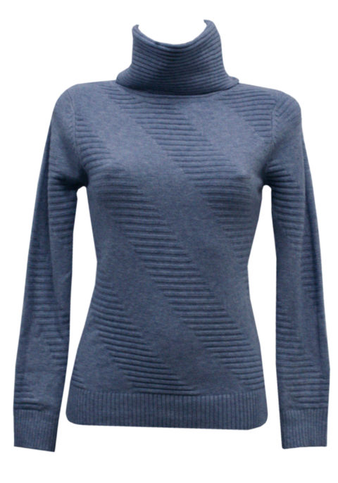 Maglione girocollo colore blu