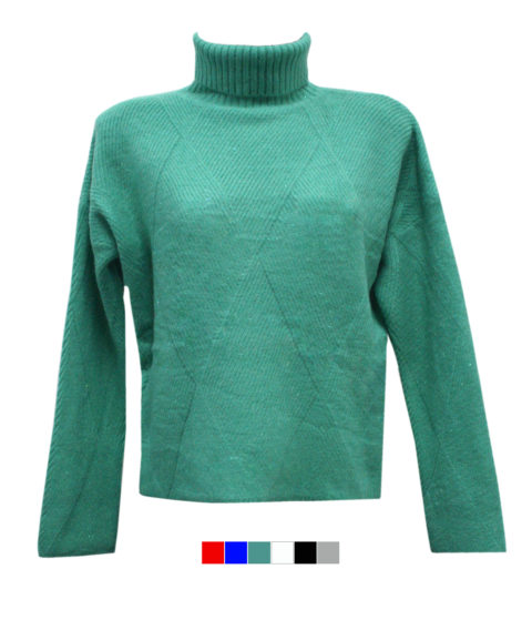 MAGLIA GIROCOLLO VERDE 2