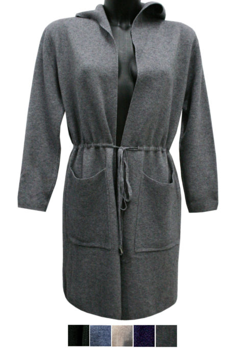 CARDIGAN LUNGO COLORE GRIGIO