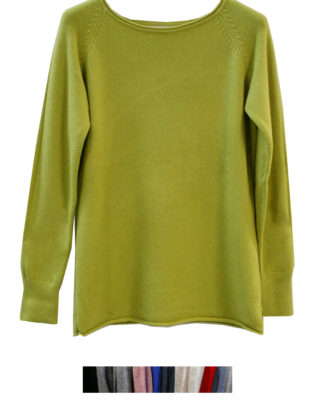 Maglia collo tondo verde